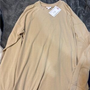 LuLaRoe Erin Beige Long Sleeve Shirt